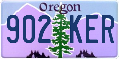 OR license plate 902KER