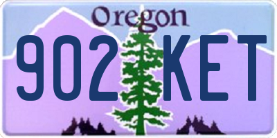 OR license plate 902KET