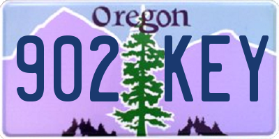 OR license plate 902KEY