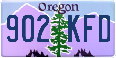 OR license plate 902KFD