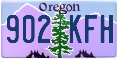 OR license plate 902KFH