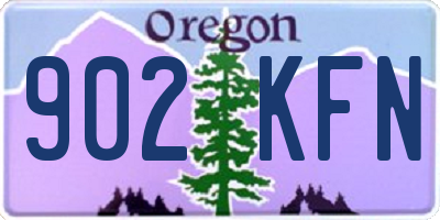 OR license plate 902KFN