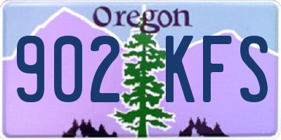 OR license plate 902KFS