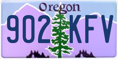 OR license plate 902KFV