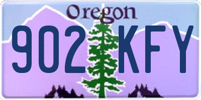 OR license plate 902KFY