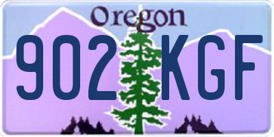 OR license plate 902KGF