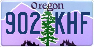 OR license plate 902KHF