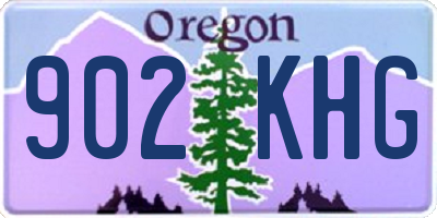 OR license plate 902KHG