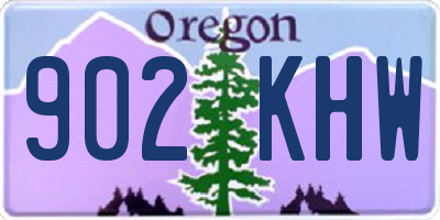 OR license plate 902KHW
