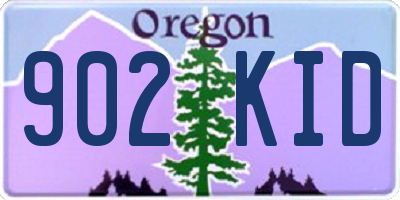OR license plate 902KID