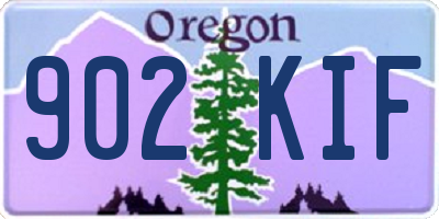 OR license plate 902KIF