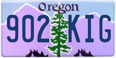 OR license plate 902KIG