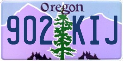 OR license plate 902KIJ