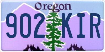 OR license plate 902KIR