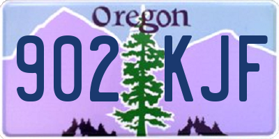 OR license plate 902KJF