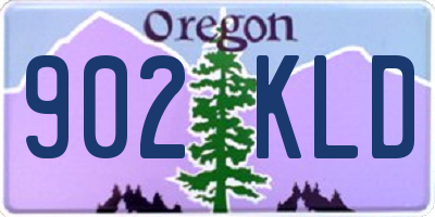 OR license plate 902KLD