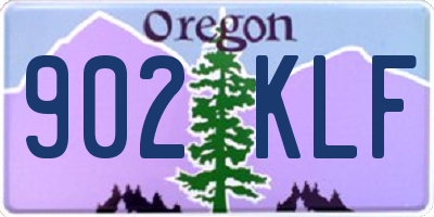 OR license plate 902KLF
