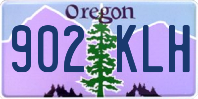 OR license plate 902KLH
