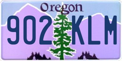 OR license plate 902KLM