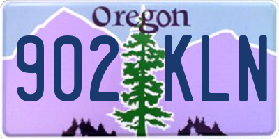 OR license plate 902KLN