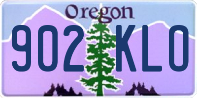 OR license plate 902KLO