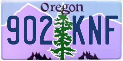 OR license plate 902KNF