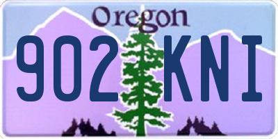 OR license plate 902KNI