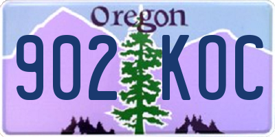 OR license plate 902KOC