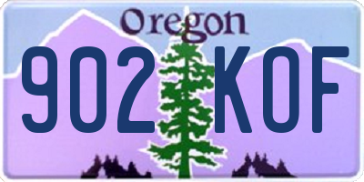 OR license plate 902KOF