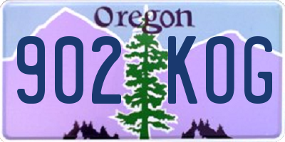 OR license plate 902KOG