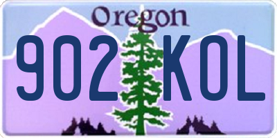 OR license plate 902KOL