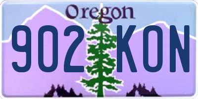 OR license plate 902KON
