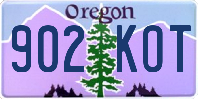 OR license plate 902KOT
