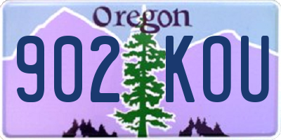 OR license plate 902KOU
