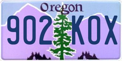 OR license plate 902KOX