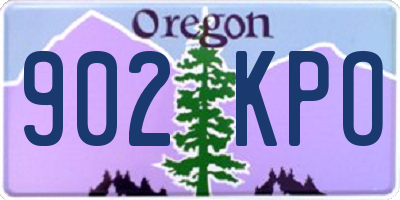 OR license plate 902KPO