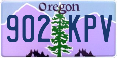 OR license plate 902KPV