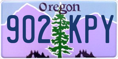 OR license plate 902KPY