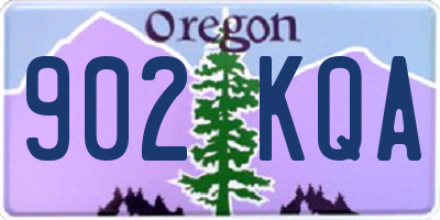 OR license plate 902KQA