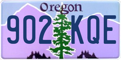 OR license plate 902KQE