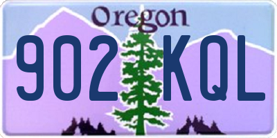 OR license plate 902KQL