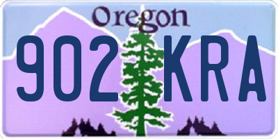 OR license plate 902KRA