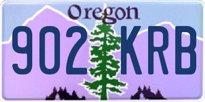OR license plate 902KRB