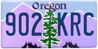 OR license plate 902KRC