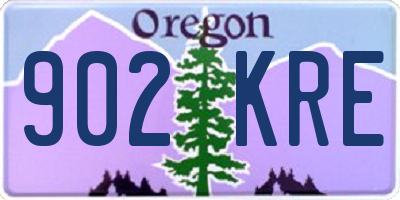 OR license plate 902KRE