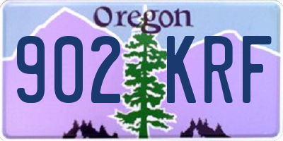 OR license plate 902KRF