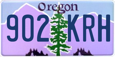 OR license plate 902KRH
