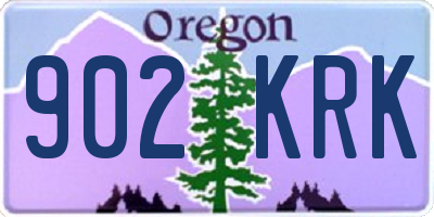 OR license plate 902KRK