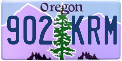 OR license plate 902KRM