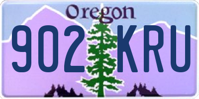 OR license plate 902KRU